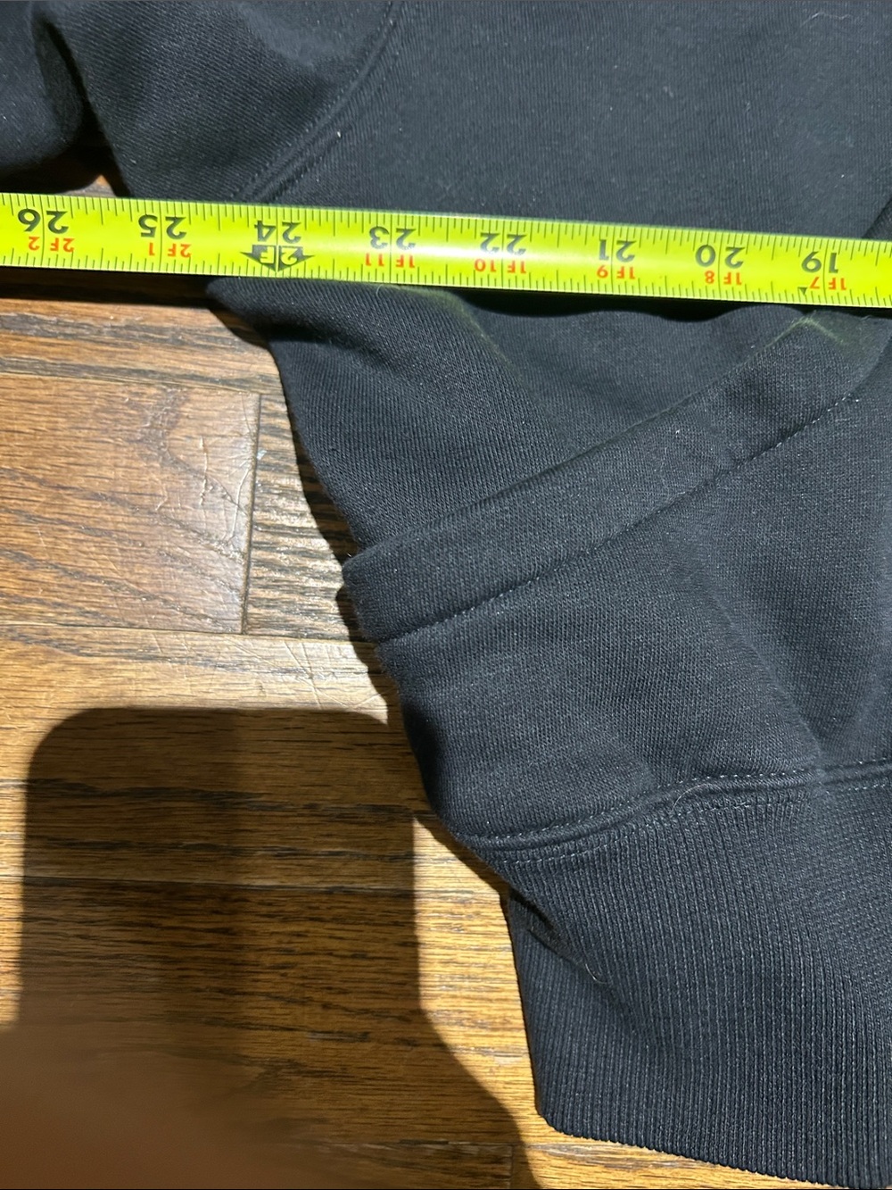 Oversized Nike Black Women's Pullover Hoodie with White Swoosh - Picture 4 of 5